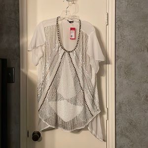 White Alberto Makali top. Size large.